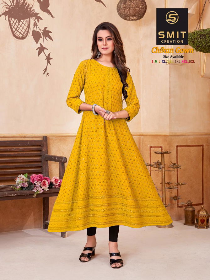 SMIT CHIKEN Fancy Festive Wear Long Anarkali Latest Kurtis Collection